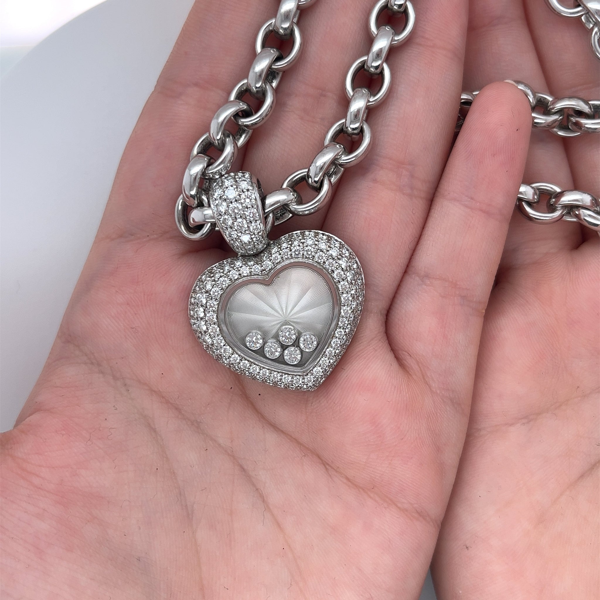 Purchase Chopard Happy Diamonds Icons necklace, white gold, diamonds
